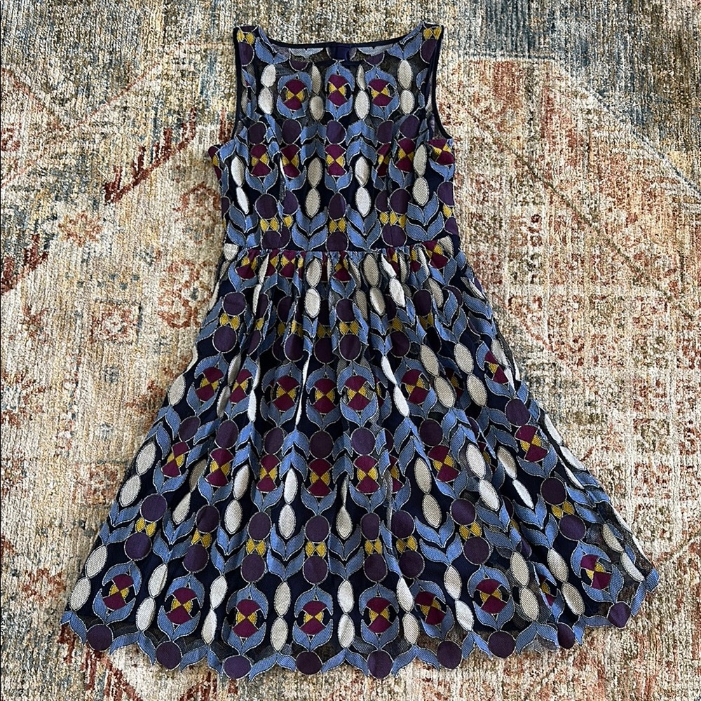 Maeve Blue Neck Sleeveless Sundress